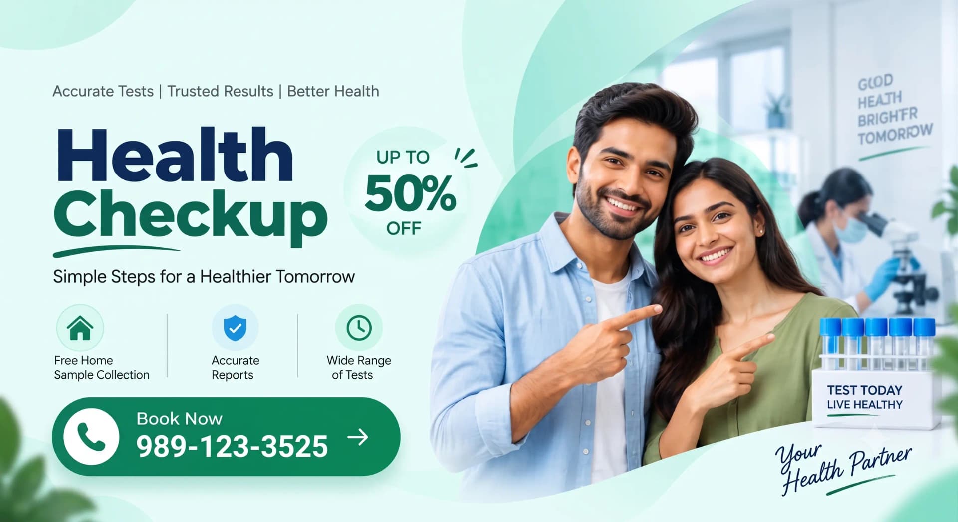 MedicoBharat Lab Test — accurate tests, better health. Reliable lab tests, advanced technology, safe aur hygienic collection, home sample collection ke saath.
